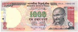 Image : Rupees One Thousand